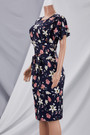 Summer New Stylish Simple With Belt Stretch Zip-Up Plus Size Multicolor Batch Printing Casual Midi Dress