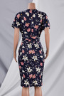 Summer New Stylish Simple With Belt Stretch Zip-Up Plus Size Multicolor Batch Printing Casual Midi Dress