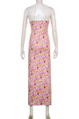 Summer New Stylish Stretch Floral Batch Printing Lace Patchwork Lace-Up Sling Backless Sexy Midi Dress