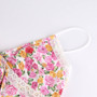 Summer New Stylish Stretch Floral Batch Printing Lace Patchwork Lace-Up Sling Backless Sexy Midi Dress