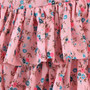 Summer New Stylish Stretch Floral Batch Printing Sling Lace-Up Ruffle Backless Casual Mini Dress
