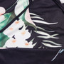 Summer New Stylish Stretch Flower & Leaf Batch Printing Halter-Neck Metal Chain Backless Lace-Up Sexy Maxi Dress