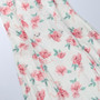 Summer New Velvet Rose Batch Printing Slit Sling Lace-Up Back Slim Stretch Midi Dress