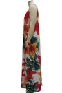Summer Plus Size Flowers Batch Printing Sling V-Neck Stretch Loose Maxi Dress