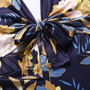 Summer Plus Size Vacation Style Floral Batch Printing Stretch Adjustable Straps Hollow Bowknot High Slit Sexy Midi Dress 1#