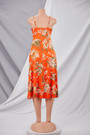 Summer Plus Size Vacation Style Floral Batch Printing Stretch Adjustable Straps Hollow Bowknot High Slit Sexy Midi Dress 4#