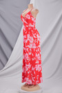 Summer Plus Size Vacation Style Floral Batch Printing Stretch Adjustable Straps Stylish Pastoral Maxi Dress 3#