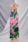 Summer Plus Size Vacation Style Leaf Flower Batch Printing Stretch Adjustable Straps Stylish Pastoral Maxi Dress