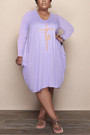 Xl-4Xl Plus Size Spring New Stylish 4 Colors Stretch Letter Fixed Printing Pocket Long Sleeves Loose Casual Mini Dress