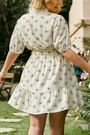 Xl-4Xl Plus Size Summer New Stylish Batch Printing Single Breasted Inelastic With Belt Loose Casual Mini Dress