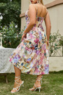 Xl-4Xl Plus Size Summer New Stylish Batch Printing Sling Inelastic Single Breasted Loose Casual Dress