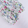 Xs-L Floral Printing Inelastic Square-Neck Lace-Up Zip-Up Back Sweet Rural Mini Dress
