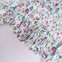 Xs-L Floral Printing Inelastic Square-Neck Lace-Up Zip-Up Back Sweet Rural Mini Dress
