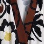 Xs-L Spring New Stylish Inelastic Flower Batch Printing Long Sleeves Lace-Up V-Neck Loose Casual Maxi Dress
