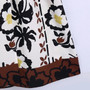 Xs-L Spring New Stylish Inelastic Flower Batch Printing Long Sleeves Lace-Up V-Neck Loose Casual Maxi Dress