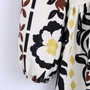Xs-L Spring New Stylish Inelastic Flower Batch Printing Long Sleeves Lace-Up V-Neck Loose Casual Maxi Dress