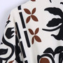 Xs-L Spring New Stylish Inelastic Flower Batch Printing Long Sleeves Lace-Up V-Neck Loose Casual Maxi Dress