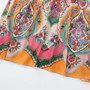 Xs-L Spring New Stylish Micro Elastic Flower Batch Printing Lace-Up Long Sleeves Casual Maxi Dress
