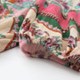 Xs-L Spring New Stylish Micro Elastic Flower Batch Printing Lace-Up Long Sleeves Casual Maxi Dress