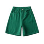 Xs-L Summer New Style 3 Colors Solid Color Inelastic Button Pockets Zip-Up Fashion Denim Shorts