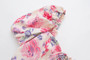 Xs-L Summer New Stylish Flower Batch Printing Puff Sleeve Inelastic Slim Zip-Up Hollow Lace-Up Sexy Mini Dress