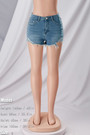 Xs-L Summer New Three Colors Micro-Elastic Raw Hem Pockets Button Zip-Up Stylish All-Match Denim Shorts