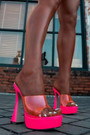 Summer New Two Colors Solid Color Transparent Stylish High-Heel Sandals(Front Heel Height:3.5Cm,Back Heel Height:12Cm)