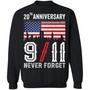 20Th Anniversary 9/11 Never Forget Graphic Design Printed Casual Daily Basic Sweatshirt