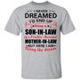I Never Dreamed I'd Be The World's Greatest Son In Law T-Shirt