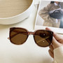 One Pc New Stylish Five Colors Round Shape Plastic Frame Glasses Legs Polarized Uv Protection Sunglasses