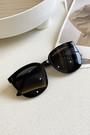 One Pc New Stylish Five Colors Round Shape Plastic Frame Glasses Legs Polarized Uv Protection Sunglasses