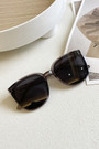 One Pc New Stylish Five Colors Round Shape Plastic Frame Glasses Legs Polarized Uv Protection Sunglasses