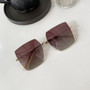 One Pc New Stylish Five Colors Square Shape Metal Frame Hollow Design Glasses Legs Polarized Uv Protection Sunglasses