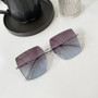 One Pc New Stylish Five Colors Square Shape Metal Frame Hollow Design Glasses Legs Polarized Uv Protection Sunglasses