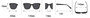 One Pc New Stylish Five Colors Square Shape Metal Frame Hollow Design Glasses Legs Polarized Uv Protection Sunglasses