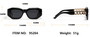 One Pc New Stylish Five Colors Square Shape Plastic Frame Metal Connected Glasses Legs Polarized Uv Protection Sunglasses