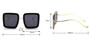 One Pc New Stylish Five Colors Square Shape Plastic Frame Metal Glasses Legs Polarized Uv Protection Sunglasses