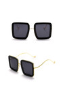 One Pc New Stylish Five Colors Square Shape Plastic Frame Metal Glasses Legs Polarized Uv Protection Sunglasses