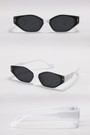 One Pc New Stylish Four Colors Geometry Plastic Small Frame Polarized Uv Protection Sunglasses