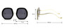 One Pc New Stylish Four Colors Hexagon Shape Plastic Stitching Metal Frame Polarized Sunglasses