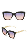 One Pc New Stylish Seven Colors Square Shape Plastic Frame Hollow Decor Metal Glasses Legs Polarized Uv Protection Sunglasses