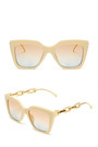 One Pc New Stylish Seven Colors Square Shape Plastic Frame Hollow Decor Metal Glasses Legs Polarized Uv Protection Sunglasses