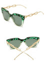 One Pc New Stylish Seven Colors Square Shape Plastic Frame Hollow Decor Metal Glasses Legs Polarized Uv Protection Sunglasses