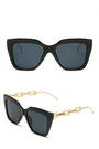 One Pc New Stylish Seven Colors Square Shape Plastic Frame Hollow Decor Metal Glasses Legs Polarized Uv Protection Sunglasses