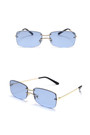 One Pc New Stylish Six Colors Frameless Square Metal Glasses Legs Polarized Uv Protection Sunglasses