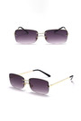 One Pc New Stylish Six Colors Frameless Square Metal Glasses Legs Polarized Uv Protection Sunglasses