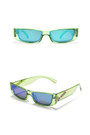 One Pc New Stylish Six Colors Letter Metal Decor Small Square Shape Plastic Frame Polarized Uv Protection Sunglasses