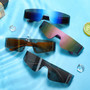One Pc New Stylish Six Colors Sense Of Technology Frameless Plastic Glasses Legs Polarized Uv Protection Sunglasses