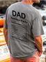 Dad Nutrition Facts Funny Father's Day Gift T-shirt