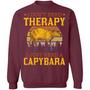 I Don’T Need Therapy I Just Need Capybara Retro Vintage T Graphic Design Printed Casual Daily Basic Sweatshirt